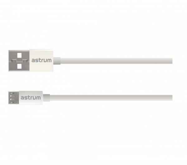 Astrum Verve UM20 USB - Micro USB bliszteres adatkábel 2.0A, 1.0M fehér