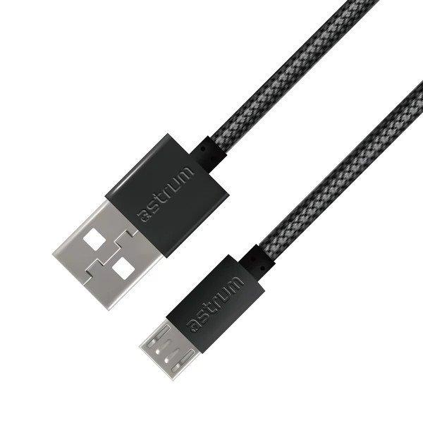 Astrum Verve UM30 USB - Micro USB bliszteres erősített adatkábel 2.0A, 1.0M
fekete