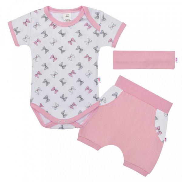3-részes nyári pamut együttes New Baby Perfect Summer rózsaszín