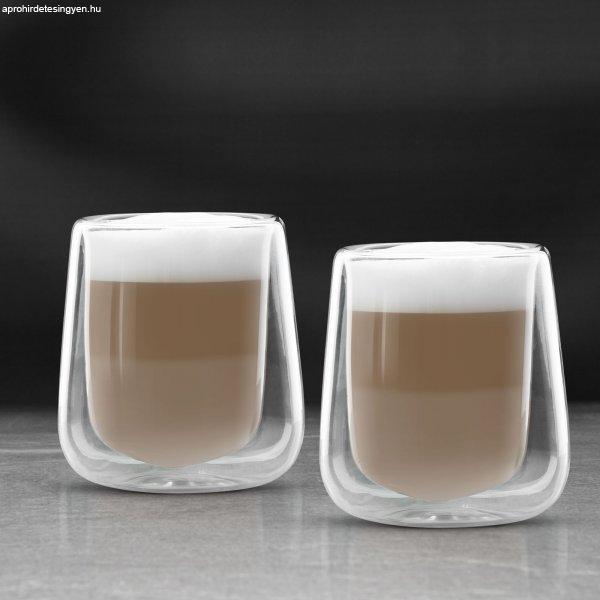 Vog & Arths 57176D Duplafalú cappucino üvegpohár, kávés pohár, 300 ml, 2
db / doboz