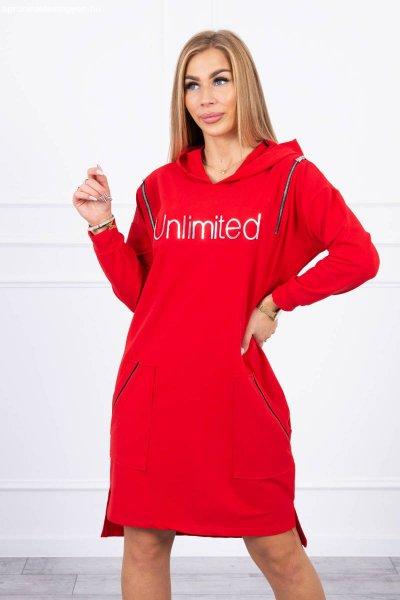 Unlimited ruha zsebekkel és cipzárral modell 9190 piros