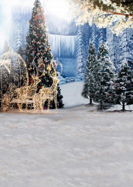 Polyester fotó háttér. Karácsonyi stúdió háttér 210cm x 250cm plgc-5925