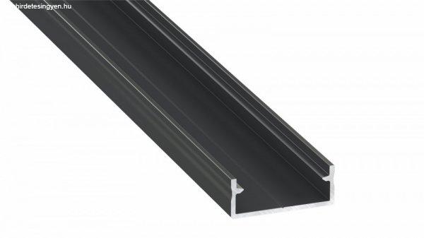 LED Alumínium Profil Duplasoros (DUAL) Fekete 1 méter
