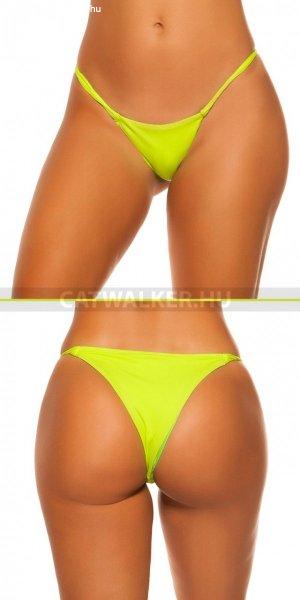  Brazil tangás bikini alsó - neonsárga S-L méret 