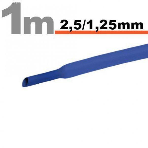 Zsugorcső 2,5mm/1,25mm kék
