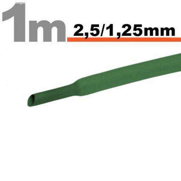 Zsugorcső 2,5mm/1,25mm zöld