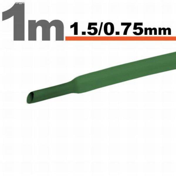 Zsugorcső 1,5mm/0,75mm zöld