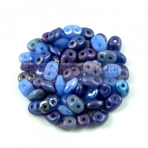 Cseh Superduo gyöngy mix - Sapphire - 10g