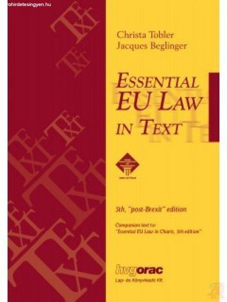 ESSENTIAL EU LAW IN TEXT (2020)