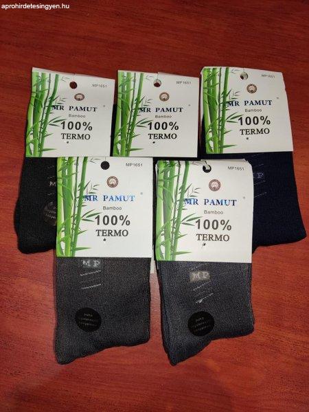 Mr.Pamut vastag bambusz TERMO zokni több színben, 5 páras csomagban