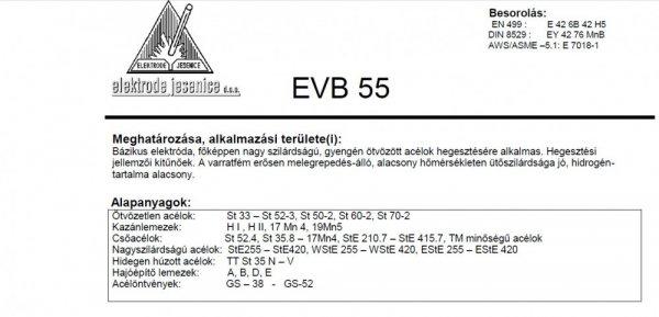 Elektróda bázikus EVB 55 2.5 mm
