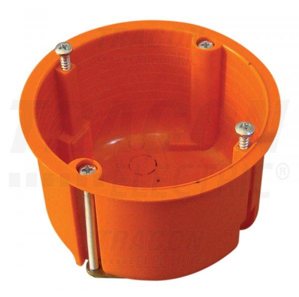 Gipszkarton doboz, sima, fedél nélkül, narancssárga 65×45mm
