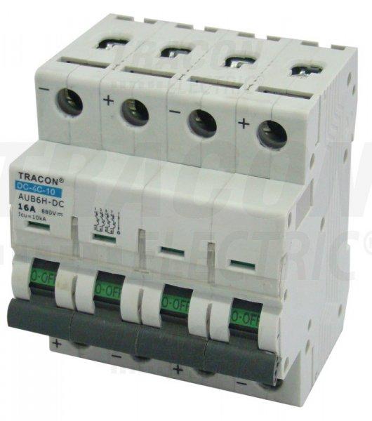 Egyenáramú kismegszakító PV rendszerekhez, 4 pólus, C kar. 40A, 880V DC