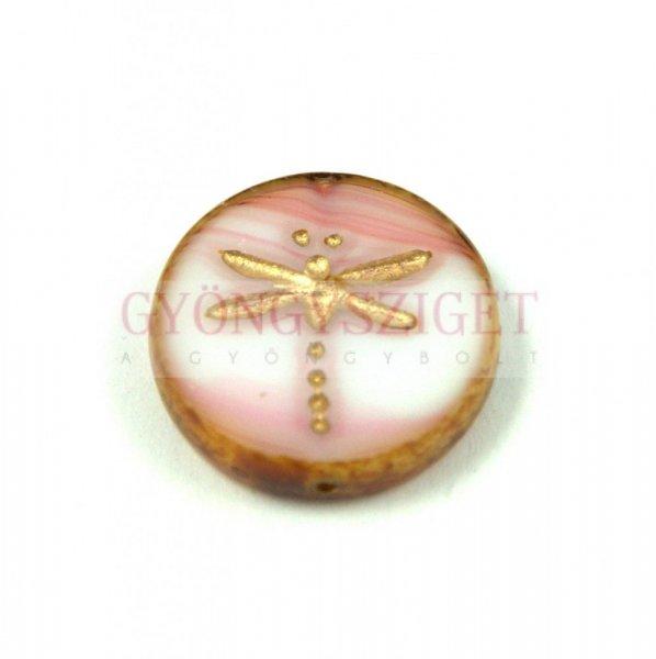 Cseh table cut gyöngy - hosszában fúrt kerek szitakötő mintás - Alabaster
Pink Blend Picasso - 17 mm - 76016-86800-54302