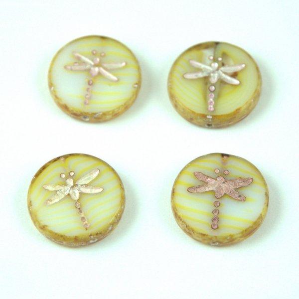 Cseh table cut gyöngy - hosszában fúrt kerek szitakötő mintás - White
Yellow Blend Picasso - 08802-86800-54321 - 17 mm