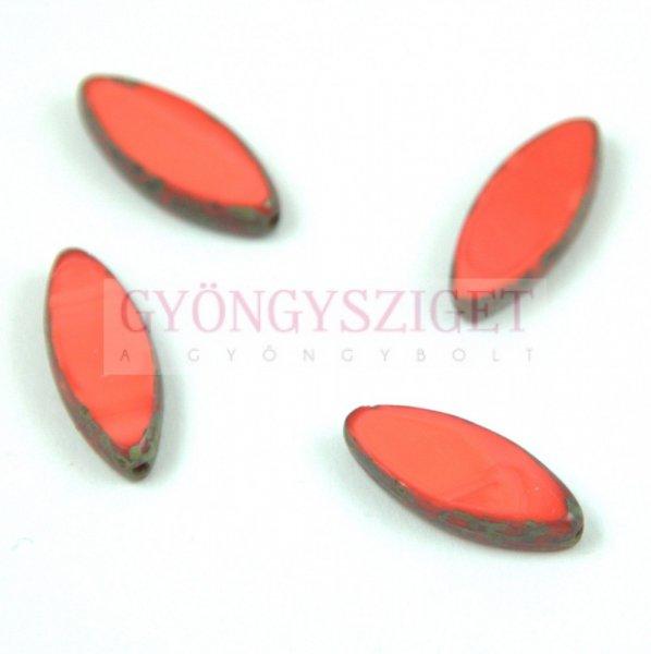 Cseh table cut gyöngy - hosszában fúrt ovális - Orange Picasso - 93400-86800
- 18x7mm