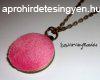 Pink rzsaszn - Puhasg -- Textil gomb kszer  - nyaklnc