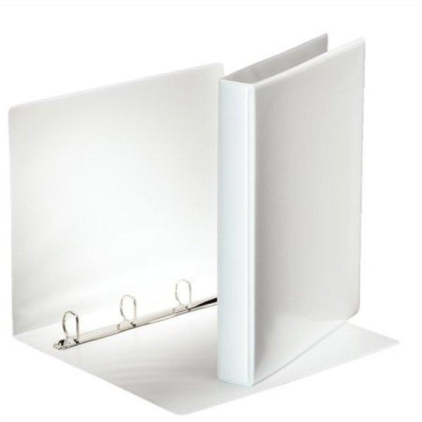 Gyűrűs könyv, panorámás, 4 gyűrű, D alakú, 40 mm, A4, PP/PP, Esselte,
fehér (49702)