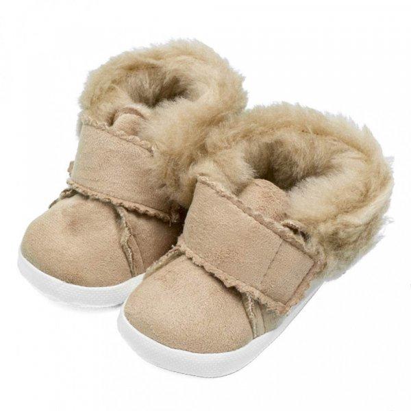 Baba téli velúr cipő New Baby 0-3 h világos barna