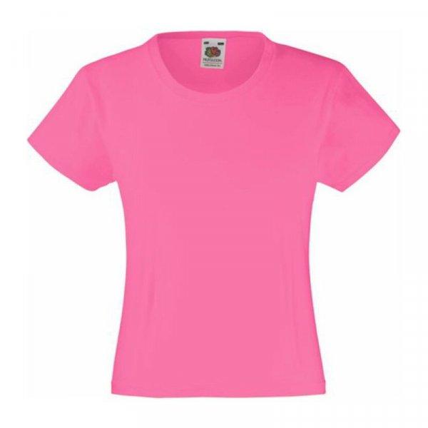 Fruit of the Loom F58 kislány póló, GIRLS VALUEWEIGHT T, Fuchsia - 7/8
