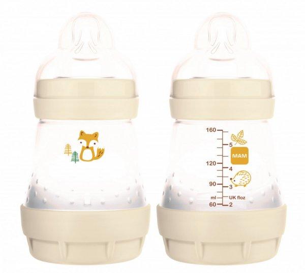 MAM Anti-Colic Matt Forest 160ml cumisüveg 0+ bézs, róka