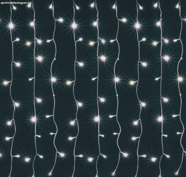 HOME KIN 168C/WH Beltéri LED-es fényfüggöny, 168 db hideg fehér színű
LED-del, 120 x 140 cm