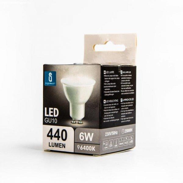 6W A5 Hideg fehér GU10 LED spot / color box