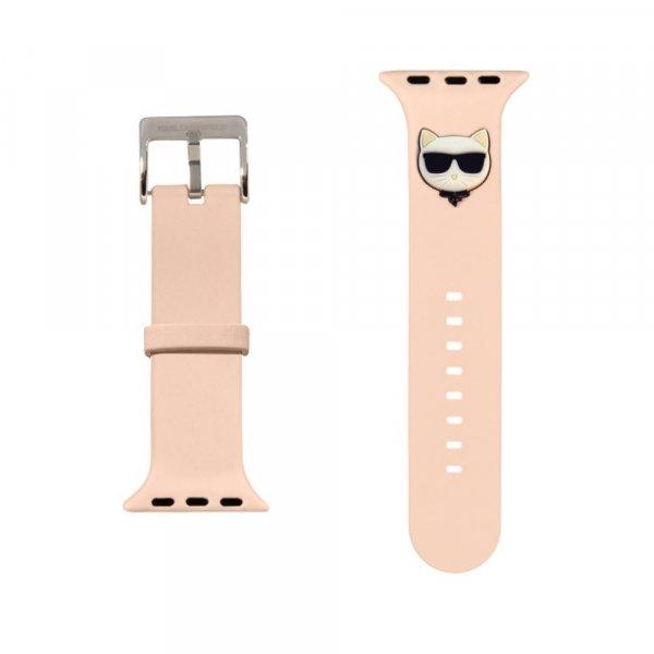 Karl Lagerfeld Choupette Head Apple Watch 38/40mm óraszíj pink (KLAWMSLCP)