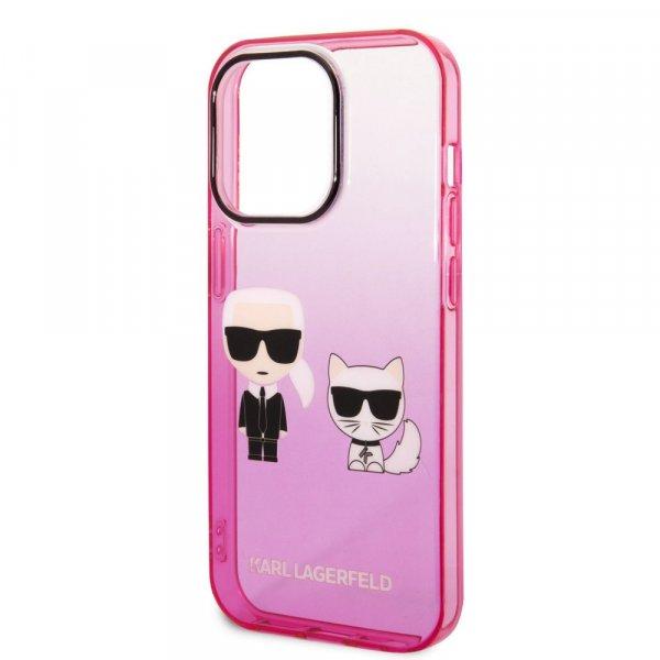 Karl Lagerfeld Gradient Karl and Choupette Apple iPhone 14 Pro (6.1)
hátlapvédő tok pink (KLHCP14LTGKCP)