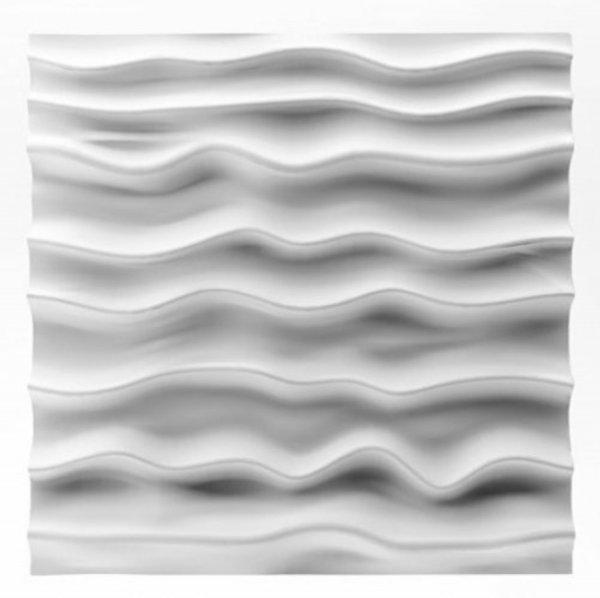 MONSUNO hullám mintás 3d beltéri festhető gipsz falpanel