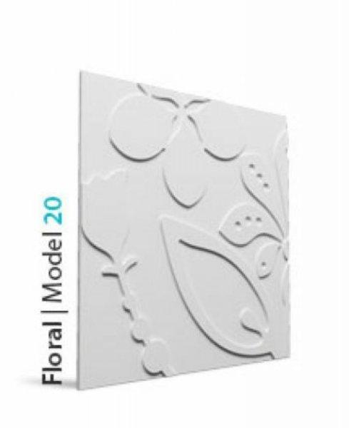 Loft Floral 20 design virágmintás beton falpanel