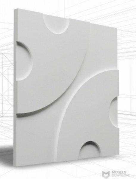 Loft-3D Dekor-2 beltéri festhető gipsz 3d dekor falpanel fehér