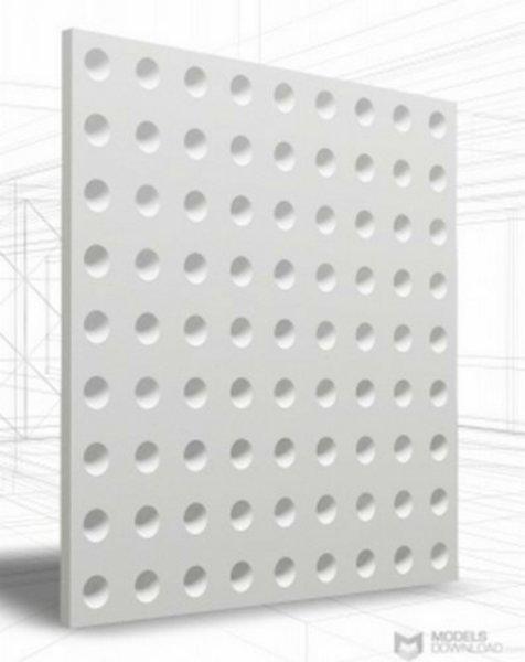 Loft-3D Dekor-10 beltéri festhető gipsz 3d dekor falpanel fehér