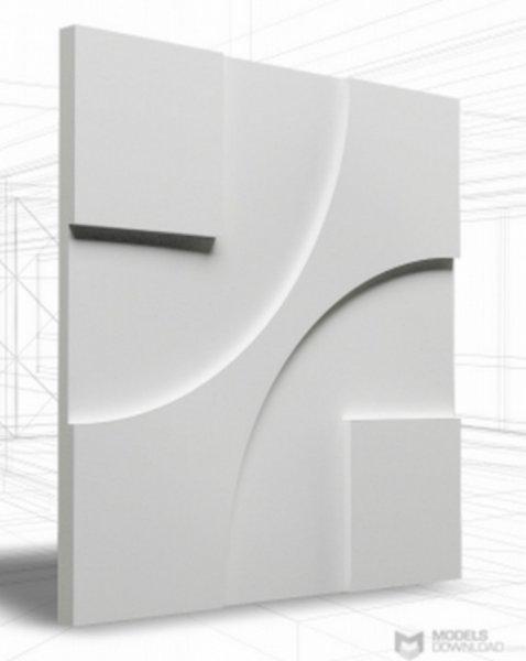 Loft-3D Dekor-5 beltéri festhető gipsz 3d dekor falpanel fehér