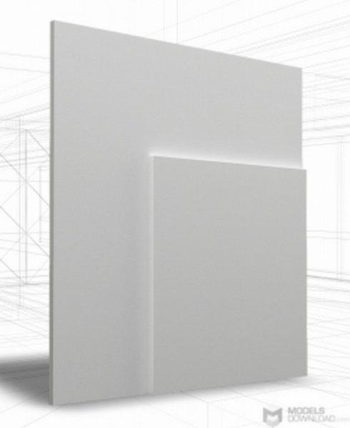 Loft-3D Dekor-6 beltéri festhető gipsz 3d dekor falpanel fehér