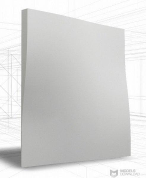 Loft-3D Dekor-18 beltéri festhető gipsz 3d dekor falpanel fehér sima