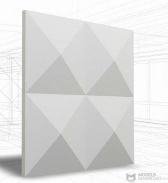 Loft-3D Dekor-9 beltéri festhető gipsz 3d dekor falpanel fehér