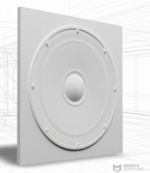 Loft-3D Dekor-11 beltéri festhető gipsz 3d dekor falpanel fehér hangfal