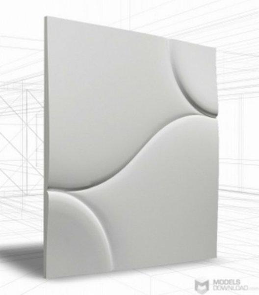 Loft-3D Dekor-20 beltéri festhető gipsz 3d dekor falpanel fehér