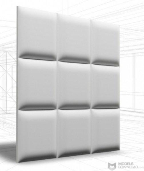 Loft-3D Dekor-30 beltéri festhető gipsz 3d dekor falpanel fehér
