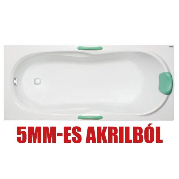 Starlette PLUS 160x70cm akryl fürdőkád lábbal (5mm-es akryl)