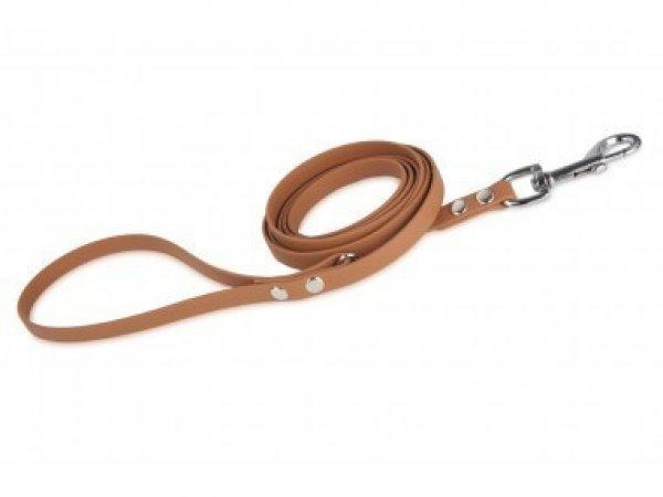 Firedog BioThane póráz 13 mm 2 m fogóval & D-ring light brown