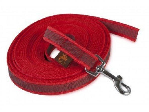Firedog Nyomkövető Gumírozott póráz 20 mm classic karabíner 10 m red