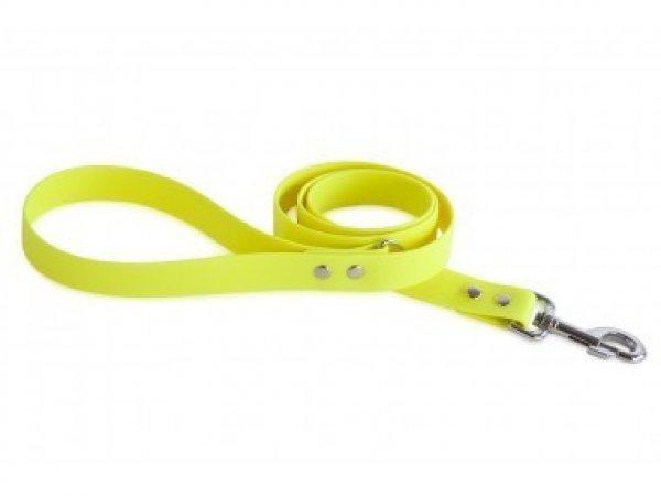 Firedog BioThane póráz 25 mm 2 m fogóval & D-ring neon yellow