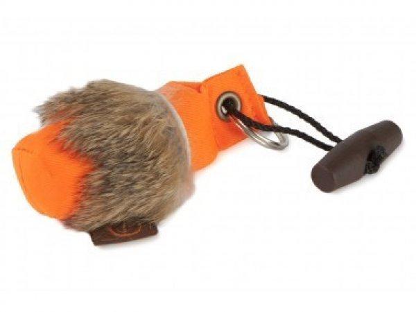 Firedog Mini dummy kulcstartó orange nyúl szőrme rátéttel