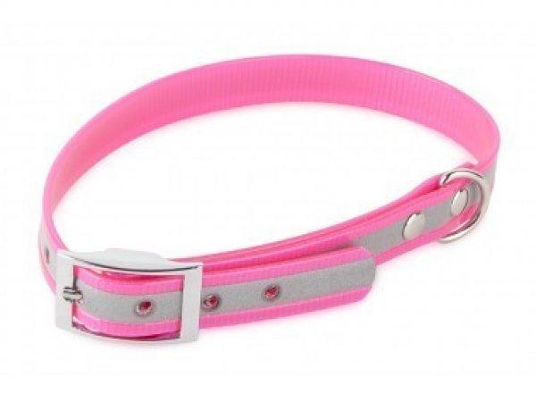 Firedog BioThane nyakörv Basic Fényvisszaverő 25 mm 50-58 cm pink