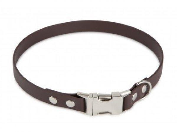 Firedog BioThane nyakörv Clip 19 mm 38 cm dark brown