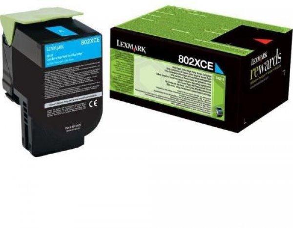 Lexmark CX510C eredeti cián toner (80C2XCE), ~4000 oldal