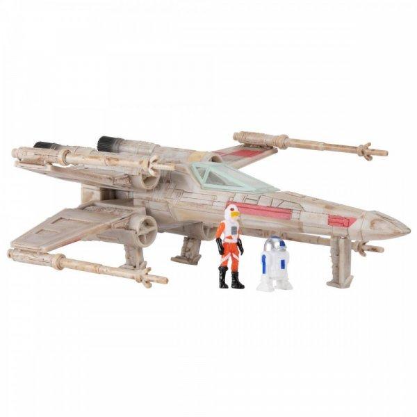 Star Wars - Csillagok háborúja 13 cm-es jármű figurával - X-Wing (Vörös
ötös) + Luke Skywalker és R2-D2 Jazwares
