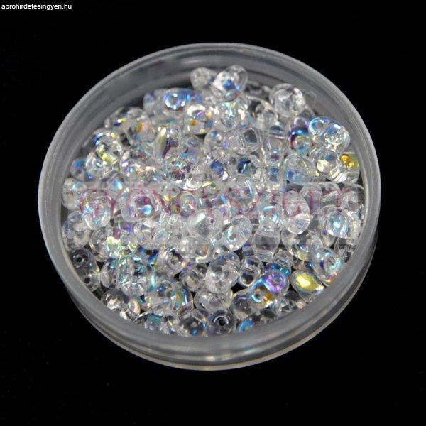 Miniduo gyöngy crystal ab 2.5x4mm